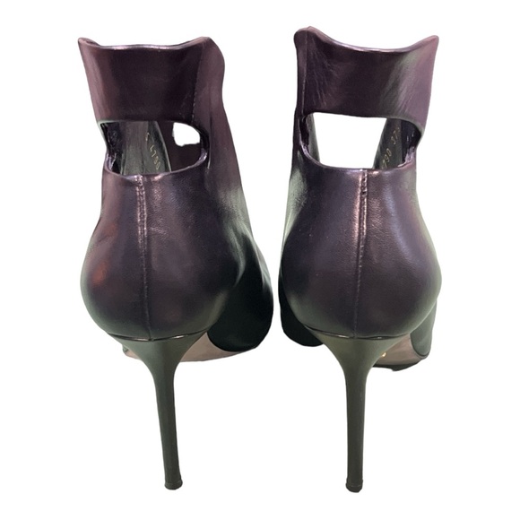 Sergio Rossi V-Neck Cut Out Ankle Boots Size 7.5US or 37 1/2Italy - Picture 4 of 9